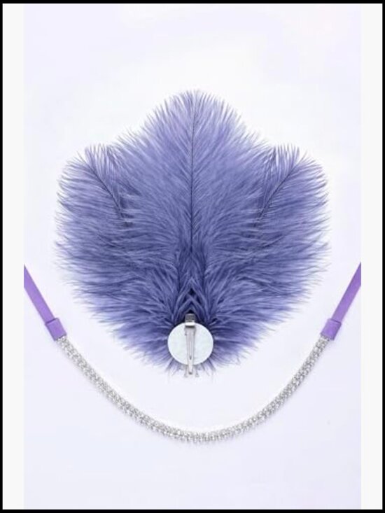 1920s Feather Headpiece Flapper Headband Great Gatsby Vintage Costume Accessory